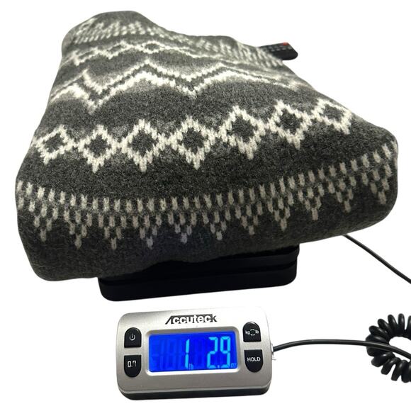 Abercrombie Fitch Gray Nordic Fair Isle Turtleneck Sweater Womens M Cozy Winter - Picture 8 of 8